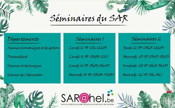 Séminaires du SAR